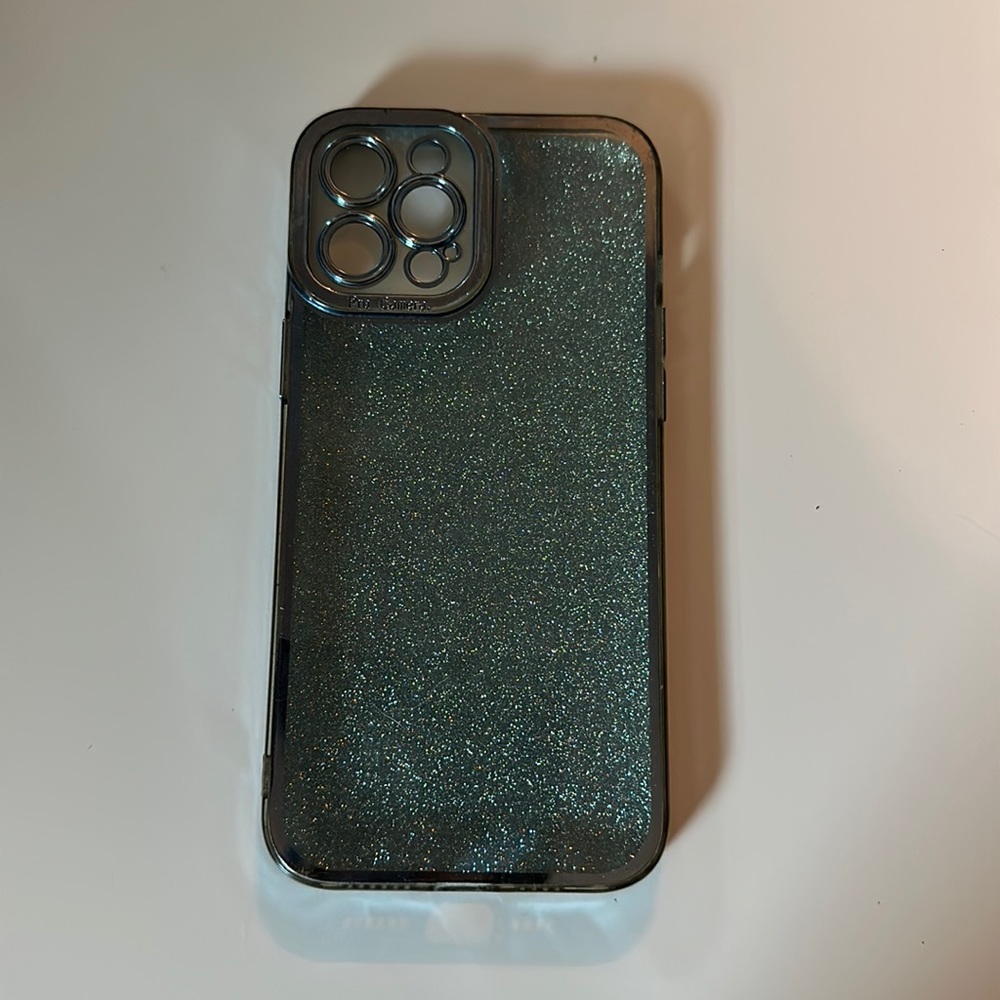 iPhone 12 Pro Max Phone Case (glittery blue)